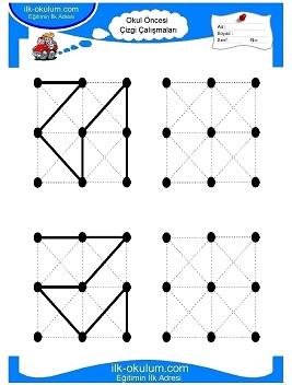 Çocuklar İçin Çizgi Çalışma Sayfaları 